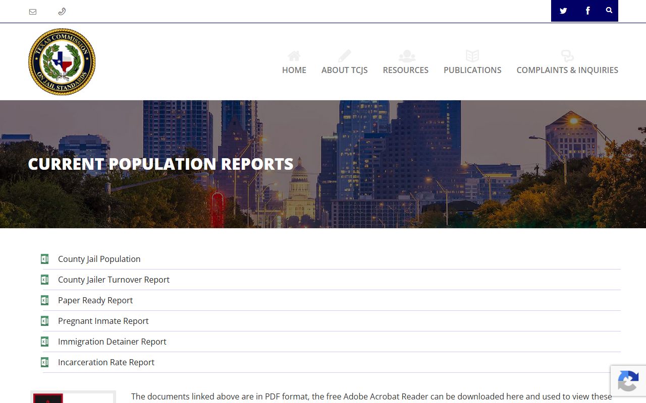 Jefferson County inmate population TCJS population reports